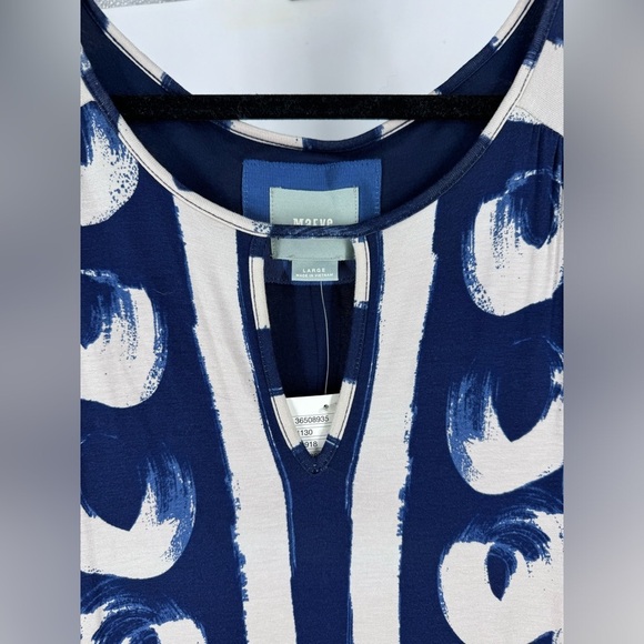 NWT ANTHROPOLOGIE MAEVE Women’s Navy Marin Sennebec Fit & Flare Jersey Dress L - Picture 8 of 8